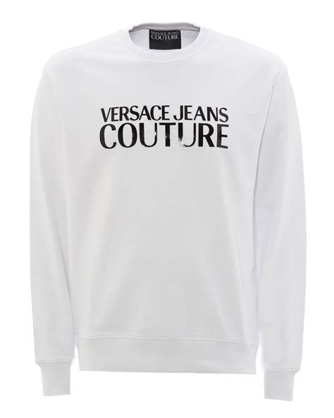 versace jeans couture mens sweatshirt|Versace Jeans Couture white shirt.